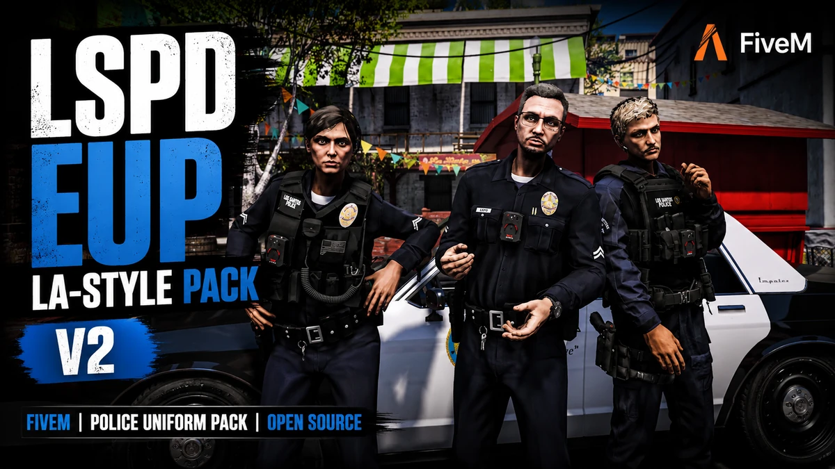 LSPD EUP LA-STYLE Pack V2 FiveM | Police Uniform Pack | Open Source